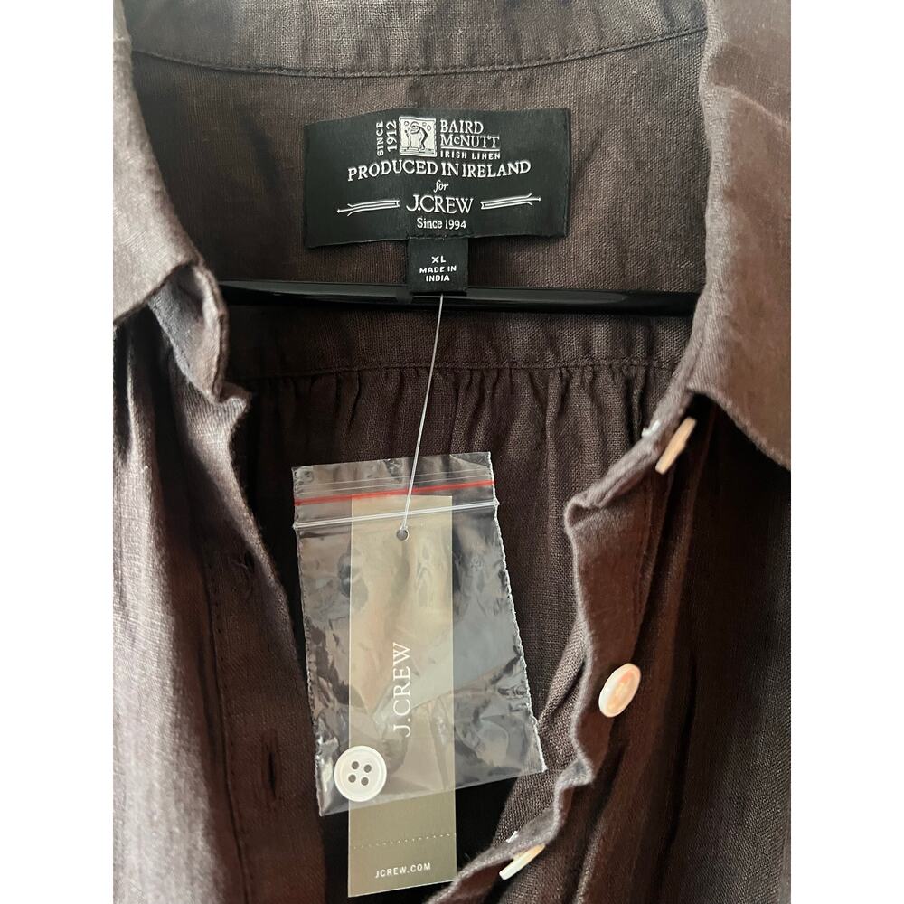 NWT J.Crew Linen New Capitaine Shirt Baird McNutt Irish Linen Oversized - Picture 2 of 4